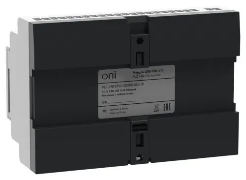 Модуль ЦПУ ПЛК 410 14 DI 8 RO 220В AC с Ethernet портом без экрана ONI PLC-410-CPU-14D08R-0AC-00 фото 8