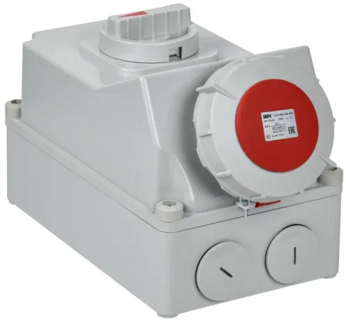 Розетка с мех. блокировкой 63А-6ч 380В 3P+PE+N ССИ-835 IP67 IEK PSR12-063-5-5-67