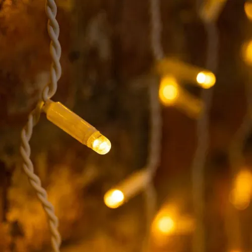 Гирлянда светодиодная "Светодиодный Дождь" 2х3м 448LED тепл. бел. 70Вт 230В IP65 эффект мерцания провод прозр. (нужен шнур питания 303-500-1) Neon-Night 235-136-6 фото 9