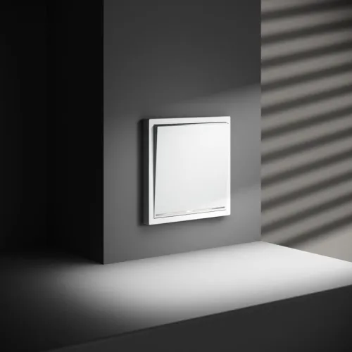 Переключатель проходной 1-кл. СП S70 10А с подсветкой механизм бел. матов. Voltum VLS010402 фото 6