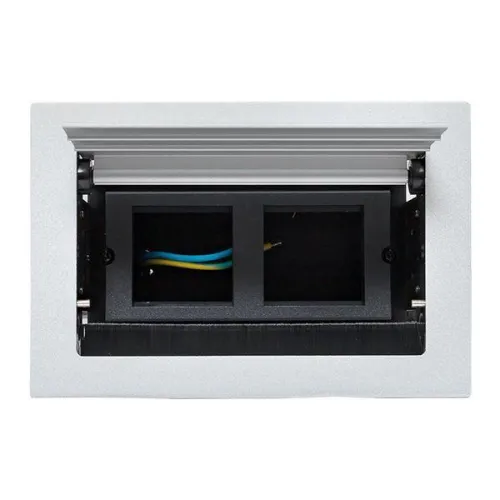 Лючок встраиваемый настольный 4 модуля C-Line EKF cl-vnl-4-s фото 10