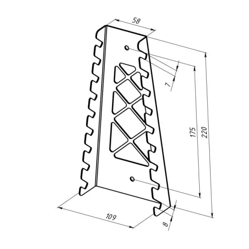 Держатель-органайзер для гаечных ключей настенный черн. Rexant 38-0652 фото 5