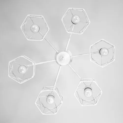 Светильник "Стелла" 161 НПБ 01-6х60-142 Е27 ИУ бел. муар Элетех 1005404670 фото 4