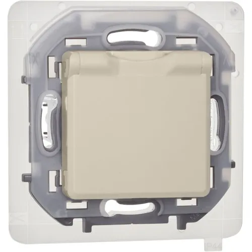 Розетка 1-м СП Inspiria 16А IP44 250В 2P+E защ. шторки с крышкой немецк. стандарт механизм сл. кость IEK 673741 фото 6