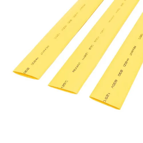 Трубка термоусадочная ТУТ нг 30.0/15.0 желт. 1м Rexant 23-0002 фото 3