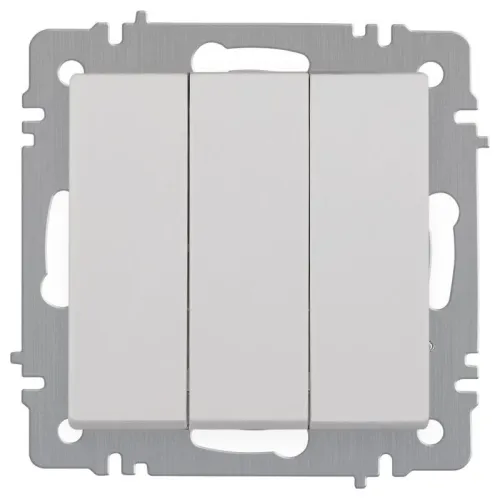 Выключатель 3-кл. СП Accent 6-106-01 10А IP20 250В AL/CU бел. Intro Б0063531