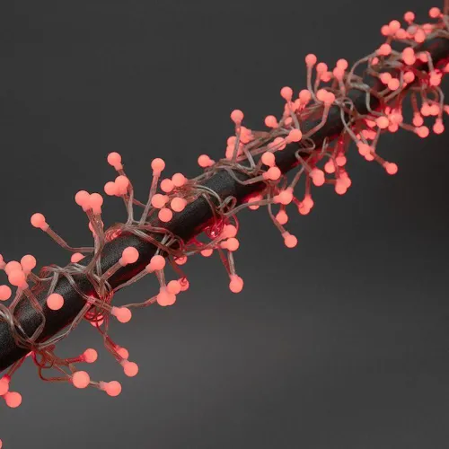 Гирлянда светодиодная "Мишура LED" 3м 288LED красн. 18Вт 220-240В IP20 провод ПВХ прозр. Neon-Night 303-602 фото 7