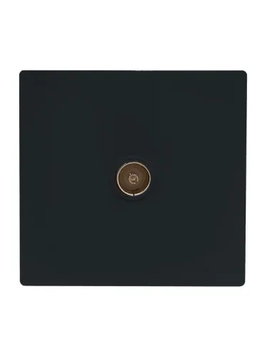 Розетка 1-мест. TV оконечная черн. бархат LEZARD 752-4200-130