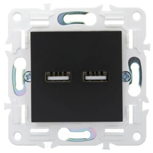 Розетка USB A+A 3.1А SKANDY SK-R15Bl черн. IEK SK-U21-D31-K02 фото 2