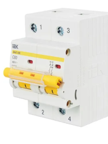 Выключатель автоматический модульный 2п C 80А 10кА ВА47-100 KARAT IEK MVA40-2-080-C фото 10