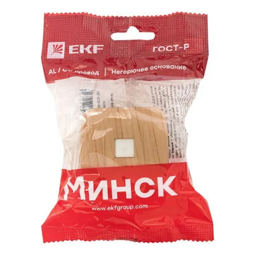 Розетка компьютерная 1-м ОП Минск RJ45 1А 120В свет. дерево EKF EGK01-035-30 фото 2