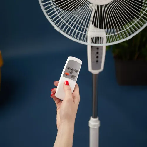 Вентилятор напольный DX-1608R 40Вт 220В с пультом и таймером бел./черн. DUX 60-0210 фото 7