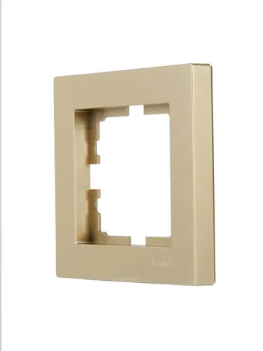 Рамка 1-м VESNA горизонт. без вставки зол. LEZARD 742-3600-146 фото 4