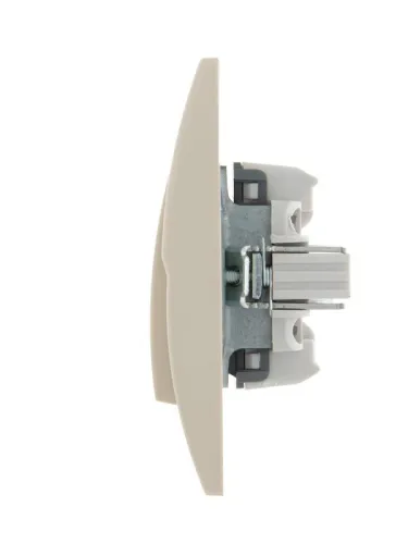 Переключатель проходной 1-кл. СП Deriy 10А крем. LEZARD 702-0303-105 фото 2