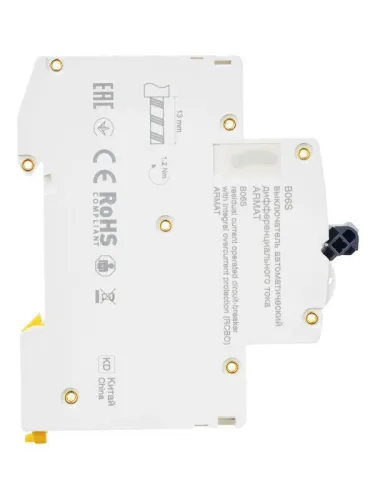 Выключатель автоматический дифференциального тока 2п (1P+N) C 10А 30мА тип A АВДТ B06S 18мм ARMAT IEK AR-B06S-1N-C10A030 фото 7