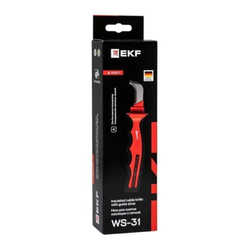 Нож для снятия изоляции с пяткой 1000В WS-31 Professional EKF ws-31 фото 5