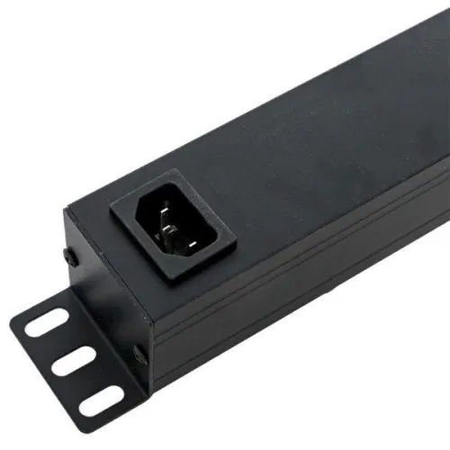 Блок PDU TERACOM PRO 19дюйм 1U 10А 250В 7-м Schuko с выкл. без шнура питания вх. разъем C14 алюм. черн. EKF TRP-HPD-LS-10A-7SH-C14 фото 12