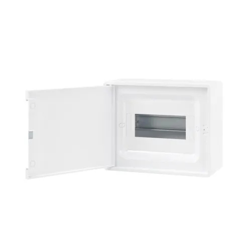 Щиток настенный Фрейм (FRAME) 8мод. с бел. дверцей с 2 шинами PEN на 6 и 8 отверст. бел. DKC F08W1WW фото 3