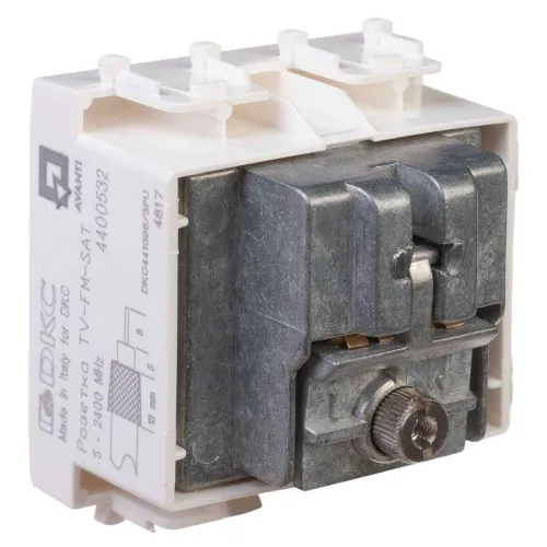 Розетка телевизионная TV/FM/SAT 2мод. 16А Avanti "Белое облако" DKC 4400532 фото 4