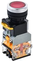 Кнопка D8-11D d22мм 1НО+1НЗ с подсветкой красн. IEK BBT30-11D-3-12-K04