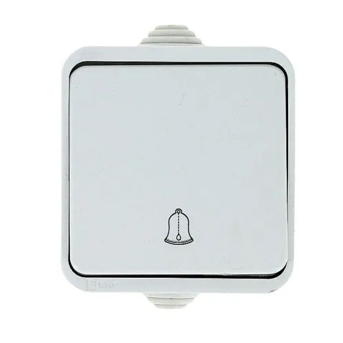 Кнопка звонка 1-кл. ОП Прага 10А IP44 бел. EKF EKZ10-026-10-44 фото 2