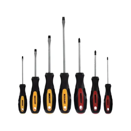 Набор отверток 7 предметов (крестовые и шлицевые) Rexant 12-4703 фото 3
