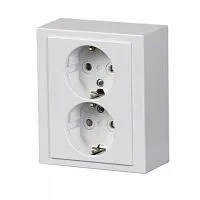 Розетка 2-м ОП Impressivo 16А IP21 бел. ABB 2TKA00001607