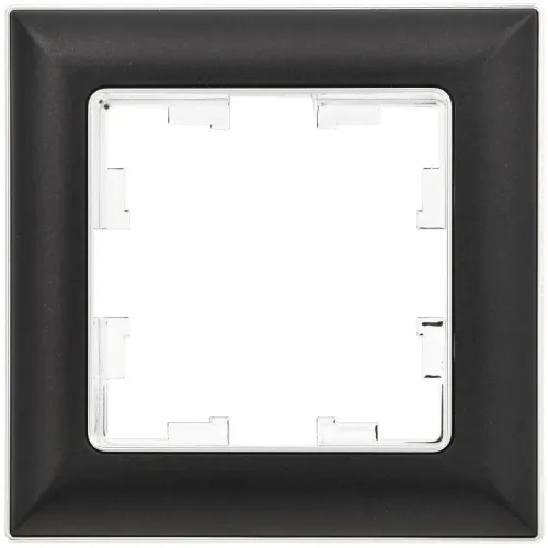 Рамка 1-м BRITE РУ-1-Бр хром/черн. IEK BR-M12-12-2-K23 фото 2
