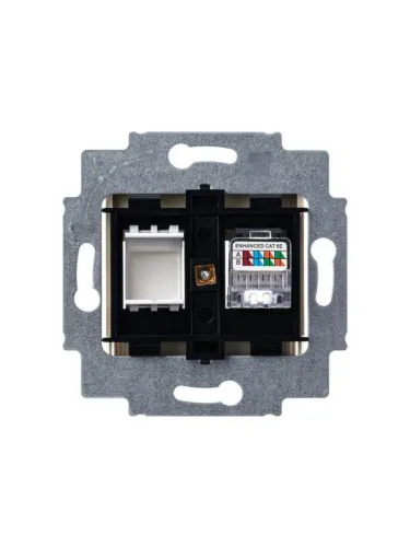 Розетка компьютерная Levit RJ45 кат.5E с заглушкой сл. кость ABB 2CHH295117A6017 фото 4