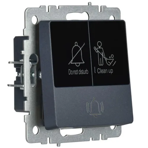 Кнопка звонка BRITE 10А ВС10-1-9-БрМ для отелей с индик. механизм маренго IEK BR-V14-2-10-K35 фото 2