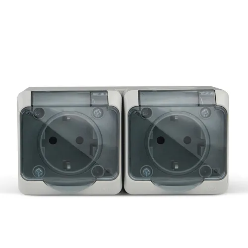 Розетка 2-м ОП Nix 16А IP54 250В с заземл. с прозр. крышкой сер. TOKOV ELECTRIC TKE-NX-R2Z-C06T-IP54 фото 4