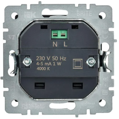 Подсветка светодиодная BRITE встраив. ПЛ20-БрШ механизм шампань IEK BR-FL20-K37 фото 2