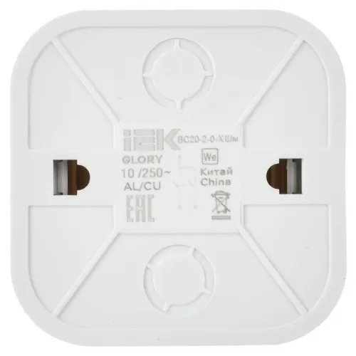 Выключатель 2-кл. ОП GLORY ВС20-2-0-ХШм 10А шампань матов. IEK EVH20-K37M-10 фото 4