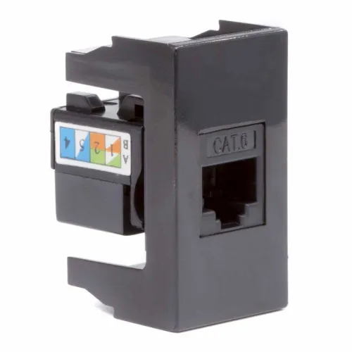 Розетка компьютерная 1-м 1мод. Viva RJ45 кат.6 черн. DKC 45258 фото 2