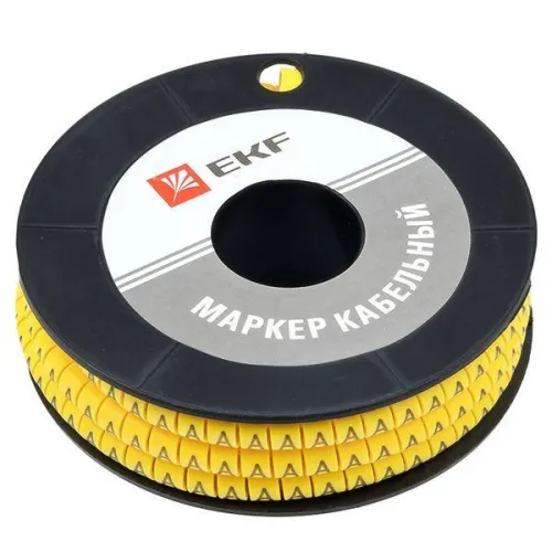 Маркер каб. 4.0кв.мм "A" (ЕС-2) (уп.500шт) EKF plc-KM-4-A фото 2