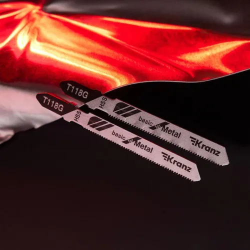 Пилка для электролобзика по металлу T118G 76мм 25 зубьев на дюйм 0.9-1.2мм (уп.2шт) Kranz KR-92-0315 фото 4