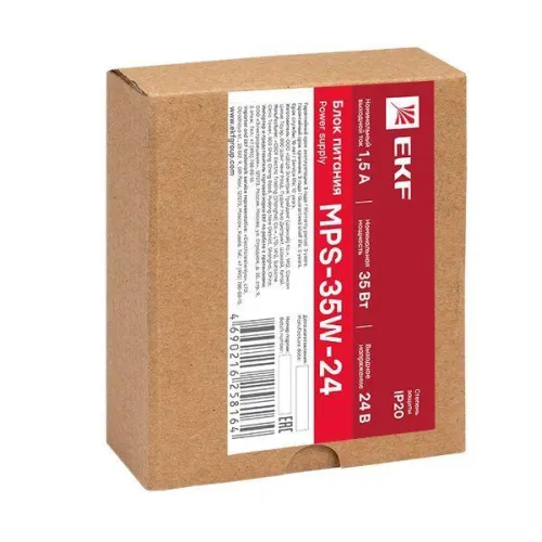 Блок питания 24В MPS-35W-24 PROxima EKF mps-35w-24 фото 4