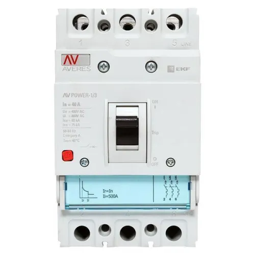 Выключатель автоматический 40А 80кА AV POWER-1/3 TR AVERES EKF mccb-13-40H-TR-av фото 9
