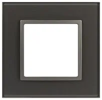Рамка 1-м Elegance 14-5101-16 для розеток и выключателей стекло титан Эра Б0065833