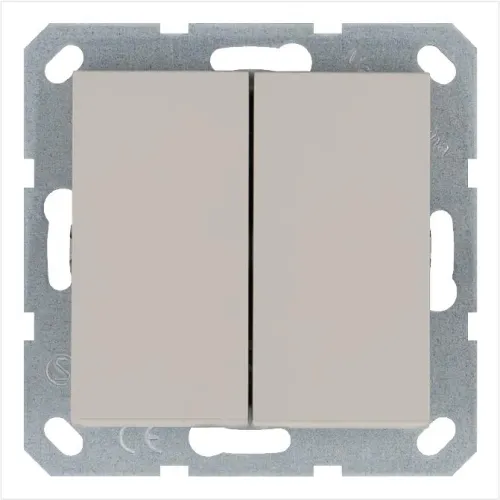 Переключатель перекрестный 2-кл. 10А IP20 механизм тауп Jasmart G3014T