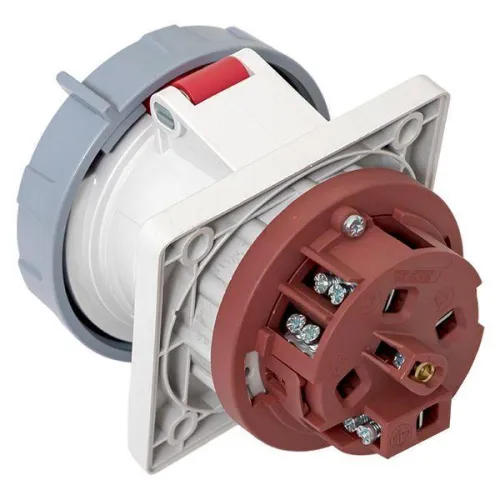 Розетка стационарная внутренняя угловая 4342 3Р+РЕ 63А 380В IP67 PROxima EKF ps-4342-63-380 фото 8