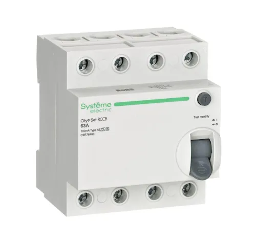 Выключатель дифференциального тока City9 Set 4п 63А 100мА A-S 400В SE C9R76463