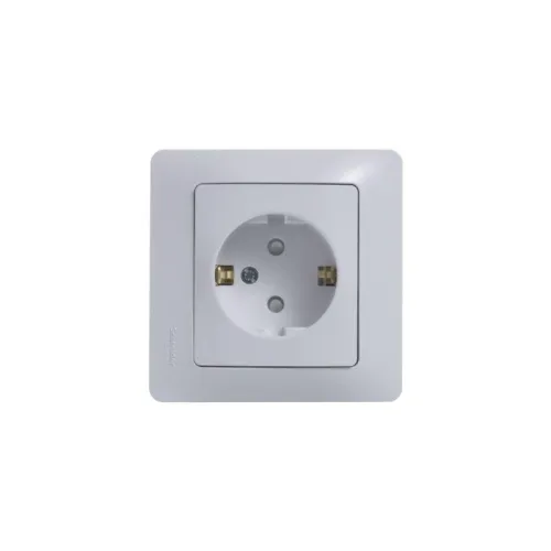 Розетка 1-м СП Glossa 16А IP20 с заземл. защ. шторки в сборе бел. SE GSL000144 фото 5