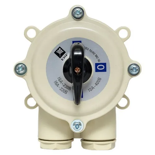 Переключатель пакетный 1-кл. 16А IP56 ПП 3-16/Н2 М2 пл. беж. EKF pp-3-16-4 фото 5