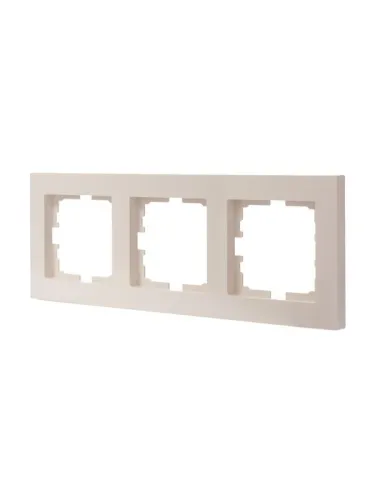 Рамка 3-местн. горизонт. VESNA кремов. LEZARD 742-0300-148 фото 3