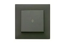 Выключатель проходной 1-клав. Karea RIZZ STAR дым. металлик Makel 88050005