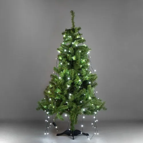 Гирлянда светодиодная елочная с кольцом 7 нитей х1.8м 126LED бел. 6.5Вт IP20 не соединяемая Neon-Night 235-085 фото 4