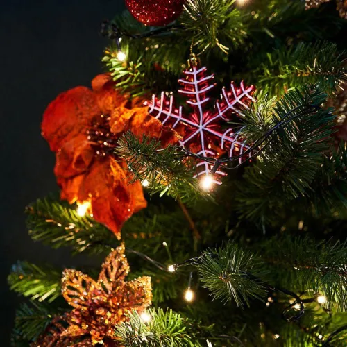 Гирлянда светодиодная "Твинкл Лайт" 15м 120LED тепл. бел. 6.9Вт 220-240В IP20 с контроллером 8 режимов провод ПВХ темн. зел. Neon-Night 303-056 фото 9