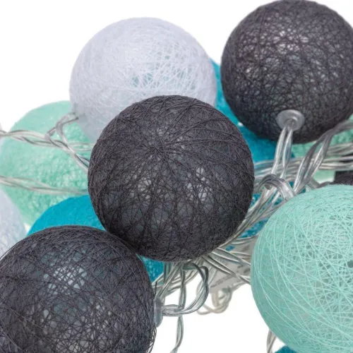 Гирлянда светодиодная "Тайские фонарики "Северное сияние" 3.5м 20LED тепл. бел. 1Вт IP20 провод ПВХ прозр. элементы питания 2хAA (не в компл.) Neon-Night 303-086 фото 2