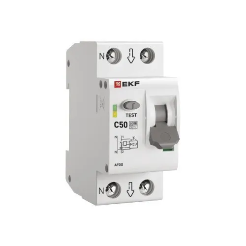 Устройство защиты от дугового пробоя (УЗДП) 1P+N C 50А 6кА с авт. выкл. PROxima EKF afdd-2-50C-pro